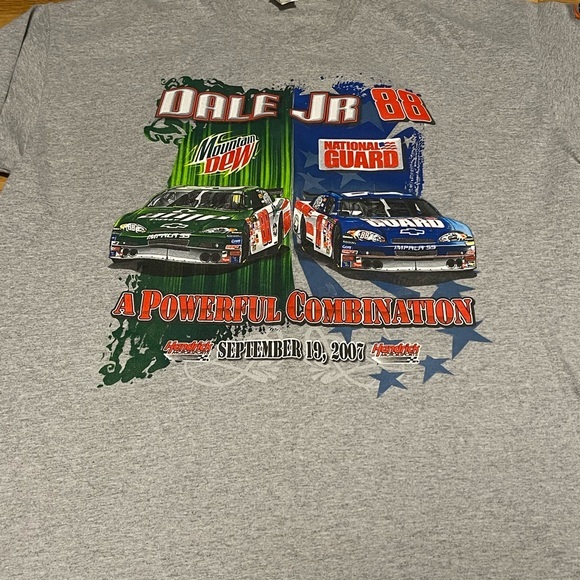 Nascar Dale Earnhardt Jr. Chase Authentics Gray T Shirt Sz 2XL 2007 Long Sleeve - Picture 2 of 7